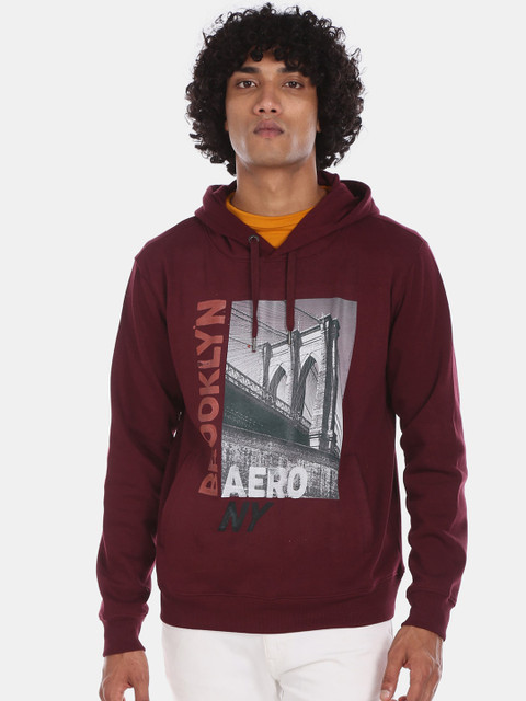 

Aeropostale Men Maroon Printed Sweatshirt