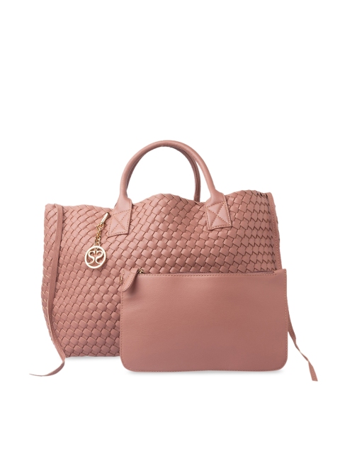 

Sole To Soul Pink Textured Handheld Bag