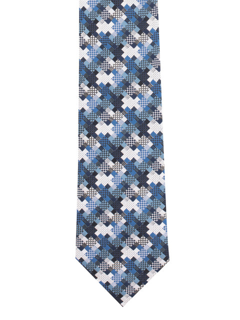 

The Tie Hub Blue & White Checked Broad Tie