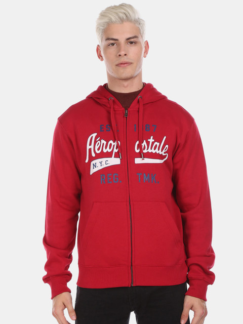 

Aeropostale Men Red Printed Sweatshirt