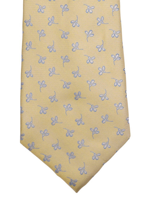 

The Tie Hub Cream-Coloured & Blue Printed Broad Tie
