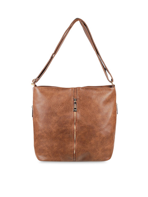

WALKWAY by Metro Brown Textured Hobo Bag