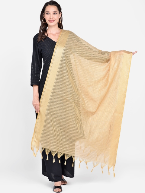 

Dupatta Bazaar Women Gold Woven Design