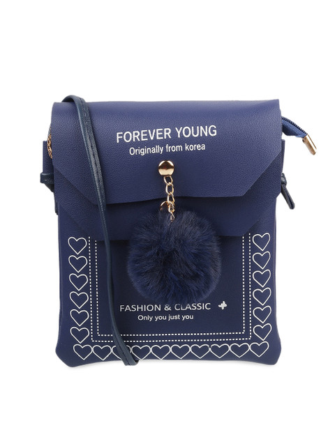 

WALKWAY Navy Blue Printed Sling Bag