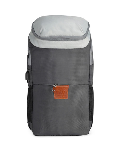 

Fly Fashion Unisex Grey Brand Logo Backpack