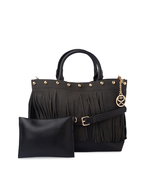 

Sole To Soul Black Solid Handheld Bag