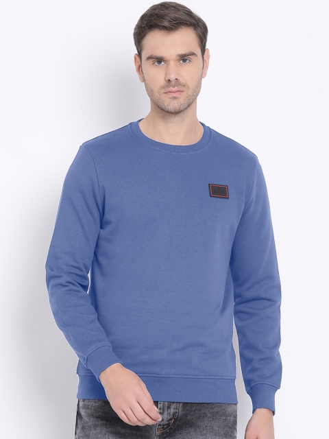 

SWISS MILITARY Men Navy Blue Solid Sweatshirt