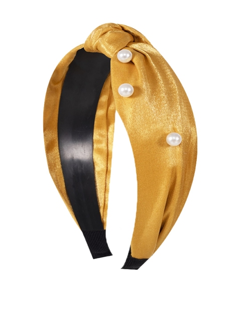 

BuckleUp Yellow Embellished Hairband