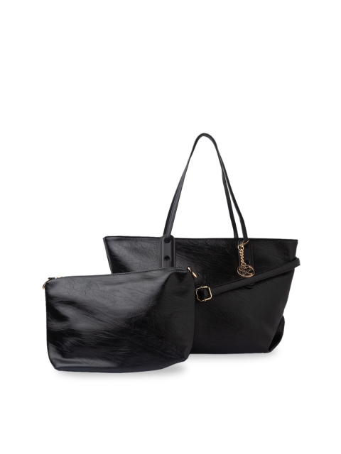 

Sole To Soul Black Solid Tote Bag
