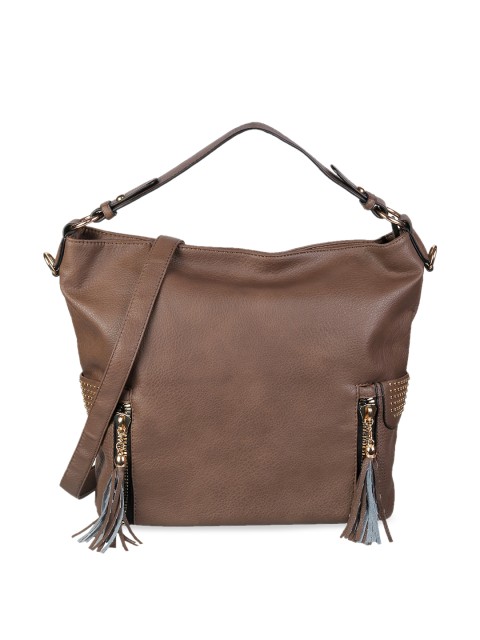 

WALKWAY Coffee Brown Solid Shoulder Bag