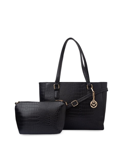

Sole To Soul Black Textured Shoulder Bag