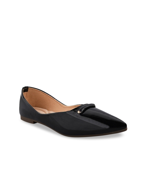 

Stelatoes Women Black Colourblocked Synthetic Patent Gladiators