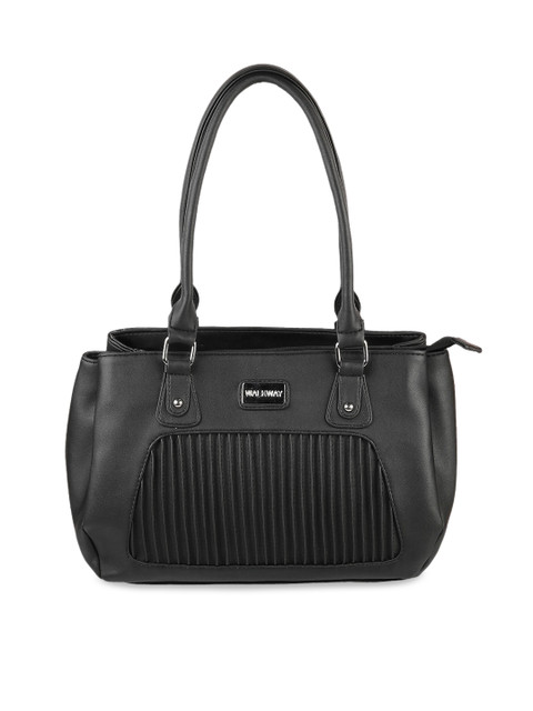 

WALKWAY Black Solid Handheld Bag