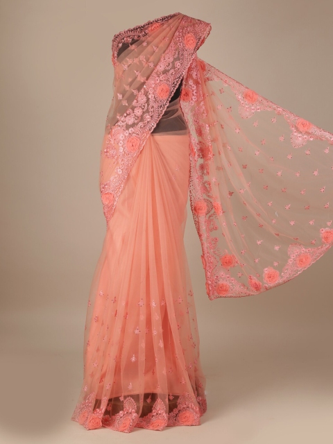 

Pothys Pink Embroidered Net Saree