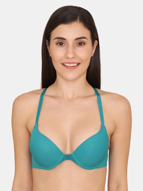 

Zivame Women Blue Solid Wired Lightly Padded Push-Up Bra ZI10RZFASH0