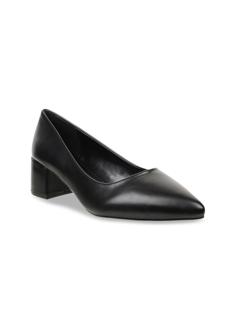 

Flat n Heels Women Black Solid Pumps