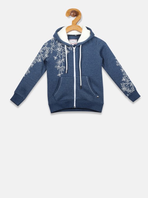 

Monte Carlo Girls Blue & White Printed Hooded Sweatshirt