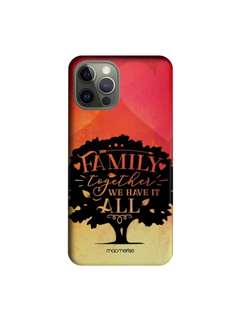 

macmerise Unisex Red & Black Family Is All iPhone 12 Pro Back Cover
