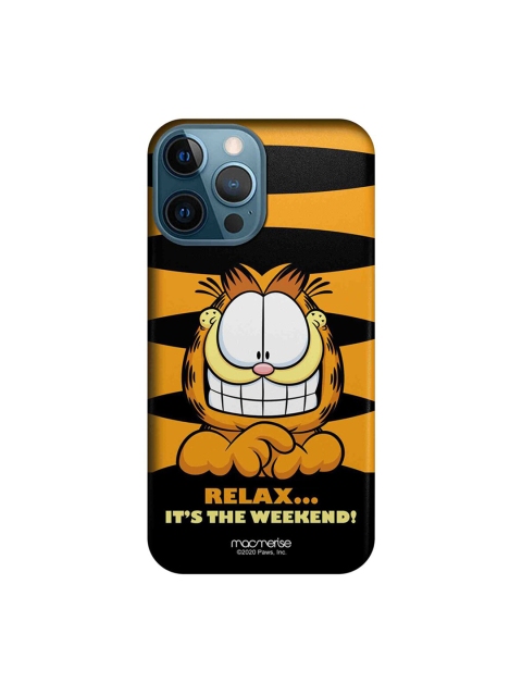 

macmerise Orange & Black Relax Its the Weekend iPhone 12 Pro Max Back Case