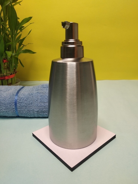 

CRAYTON Silver-Toned Solid Stainless Steel Conical Shaped Liquid Soap Dispenser
