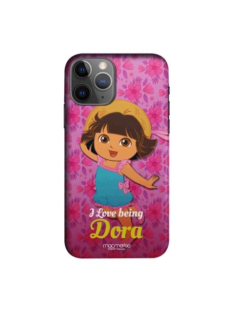 

macmerise Pink & Brown Cartoon Characters Lovely Dora iPhone 11 Pro Max Back Cover