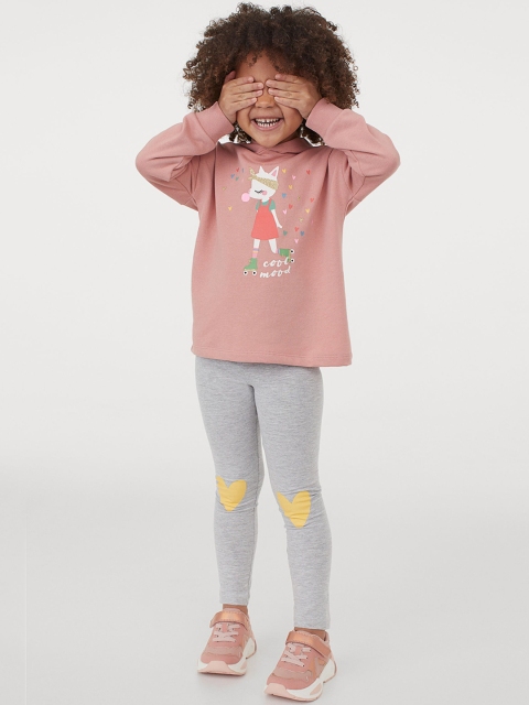 

H&M Girls Pink & Grey 2-Piece Printed Set