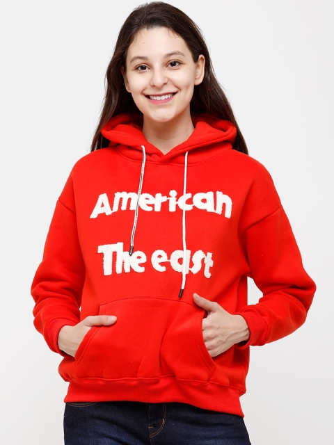 

STROP Women Red Solid Sweatshirt
