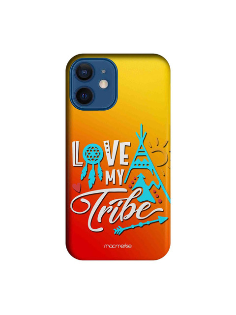 

macmerise Yellow & Orange Love My Tribe Printed iPhone 12 Mini Back Cover