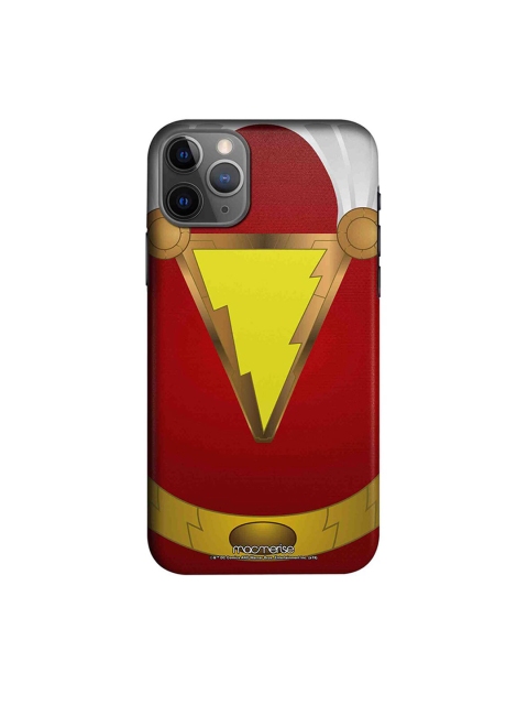 

macmerise Maroon & Yellow Suit Up Shazam Printed iPhone 11 Pro Back Case