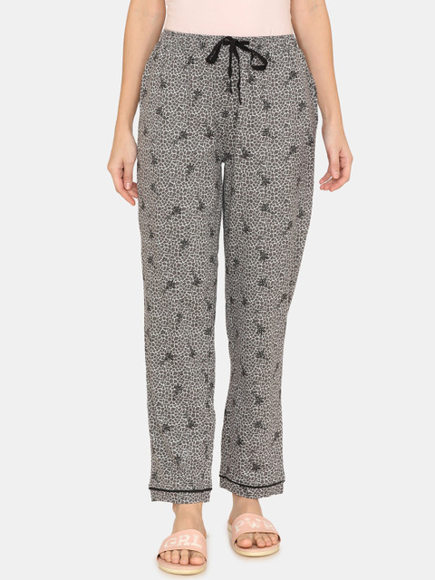 

Zivame Women Grey Printed Lounge Pants