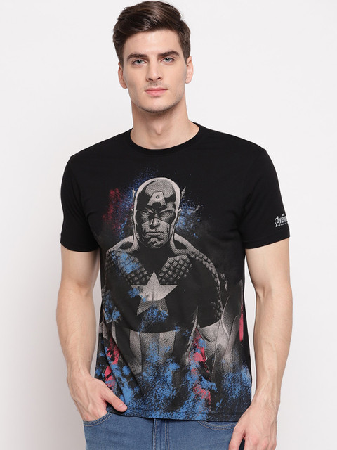 

Pepe Jeans Men Black Printed Round Neck T-shirt