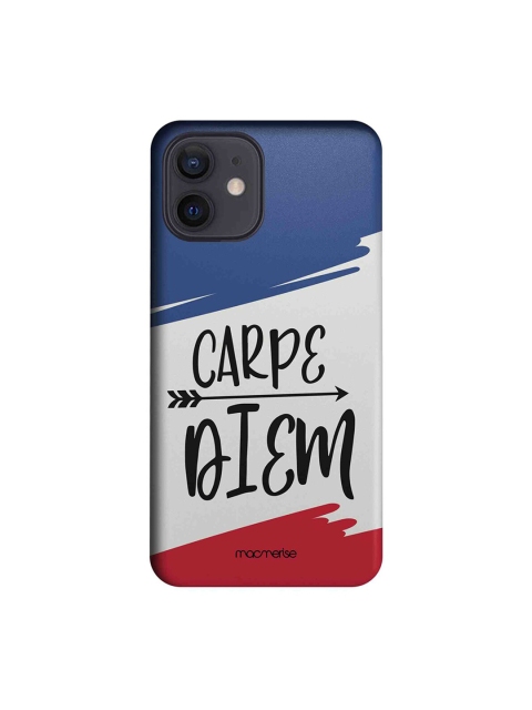 

macmerise Blue & White Carpe Diem Printed iPhone 12 Back Case