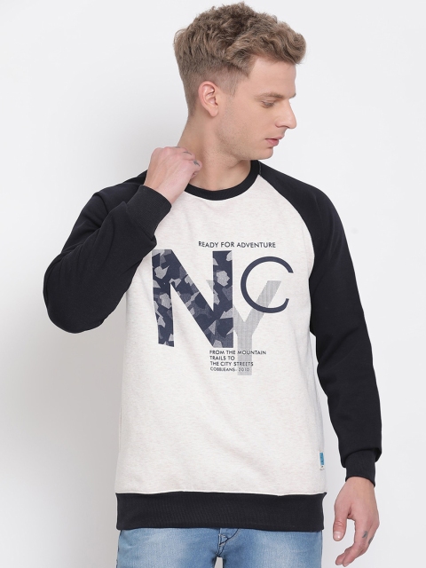 

COBB Men Off-White Printed Sweatshirt