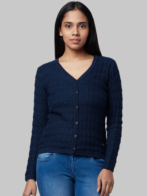 

Park Avenue Woman Blue Solid Cardigan Sweater