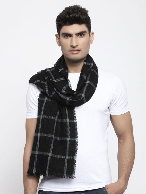 

Calvadoss Men Black & White Checked Premium Mufflers