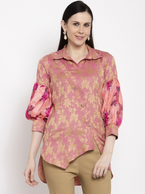 

DUGRI BE THE ONE Women Pink Yoke Design Anarkali Kurta