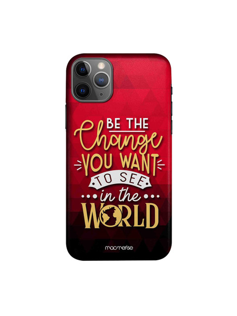 

macmerise Red & Black Be The Change iPhone 11 Pro Back Case