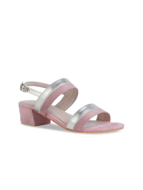 

London Rag Women Pink & Silver-Toned Colourblocked Sandals