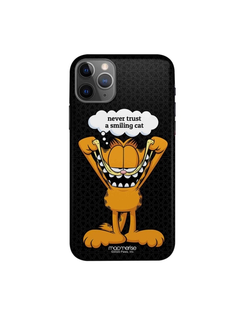 

macmerise Black & Orange Cartoon Characters Smiling Garfield iPhone 11 Pro Back case
