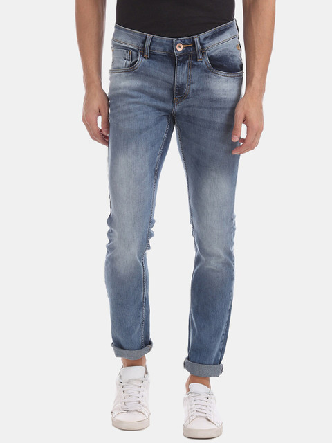 

Flying Machine Men Blue Slim Fit Mid-Rise Clean Look Stretchable Jeans