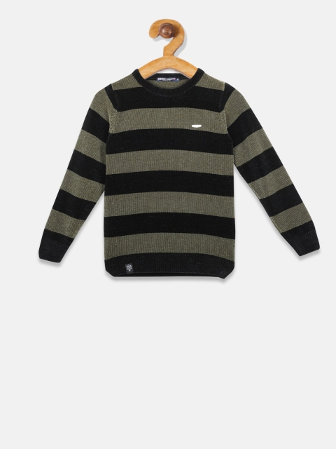 

Monte Carlo Boys Grey & Black Striped Pullover Sweater