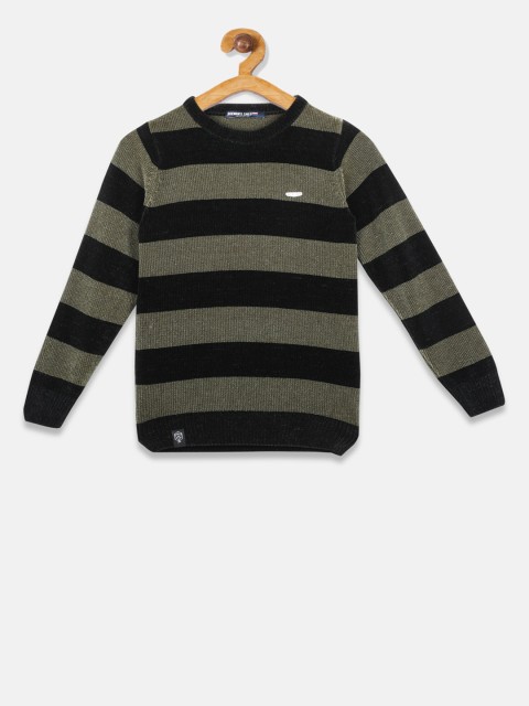 

Monte Carlo Boys Grey & Black Striped Pullover Sweater