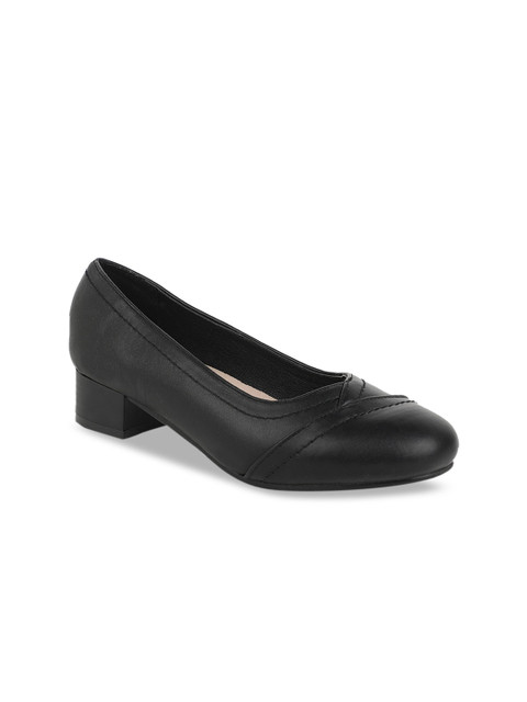 

Bata Women Black Solid Pumps