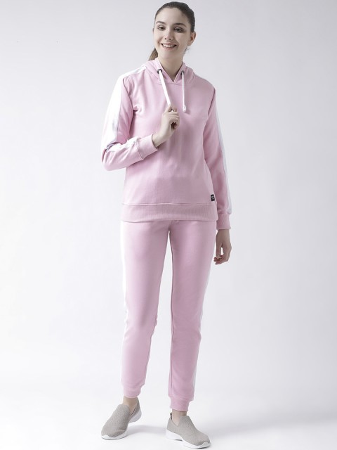 

GRIFFEL Women Pink & White Solid Tracksuit