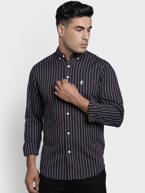 

Red Tape Men Navy Blue Regular Fit Striped Casual Shirt
