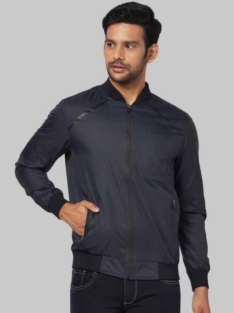 

Park Avenue Men Blue Solid Bomber