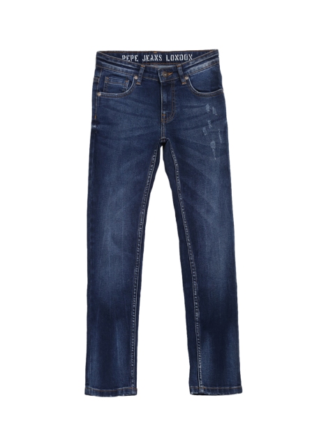 

Pepe Jeans Boys Blue Regular Fit Mid-Rise Clean Look Jeans
