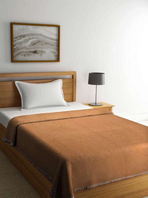 

Raymond Home Brown Solid 617 GSM Woolen Heavy Winter Single Blanket