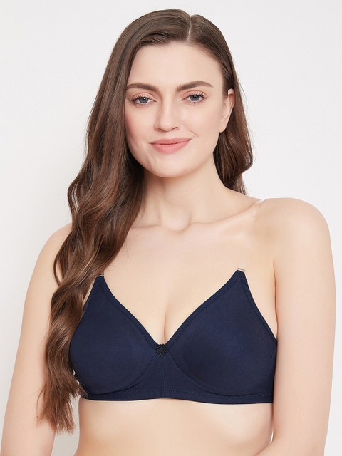 

Klassik Women Navy Blue Solid Non-Wired Non Padded Everyday Bra KLBLUK10