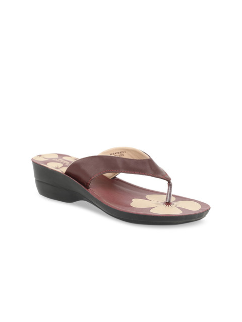 

Bata Women Red Printed Comfort Heels